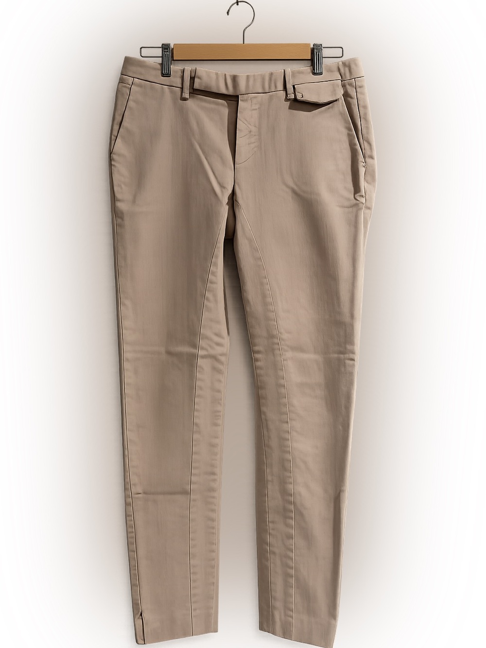Brunello Cucinelli Beige Cotton Slim Fit Panelled Trousers Pants IT 42 US 6